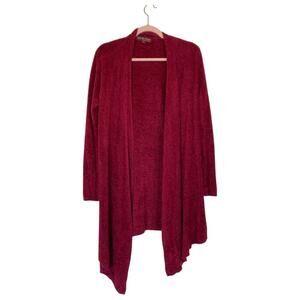 BAREFOOT DREAMS CozyChic Lite Calypso Wrap Cardigan Size Small Medium Deep Red